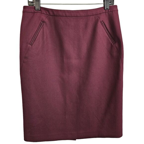 LOFT Dresses & Skirts - NEW LOFT Burgundy Pencil Skirt Size 8 Business Work Office Secretary